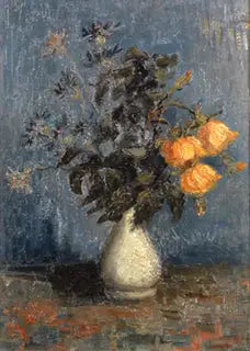 Reproduction du tableau « Vase blanc avec roses et autres fleurs - Vincent van Gogh » par Alpha Reproduction en peinture à l’huile