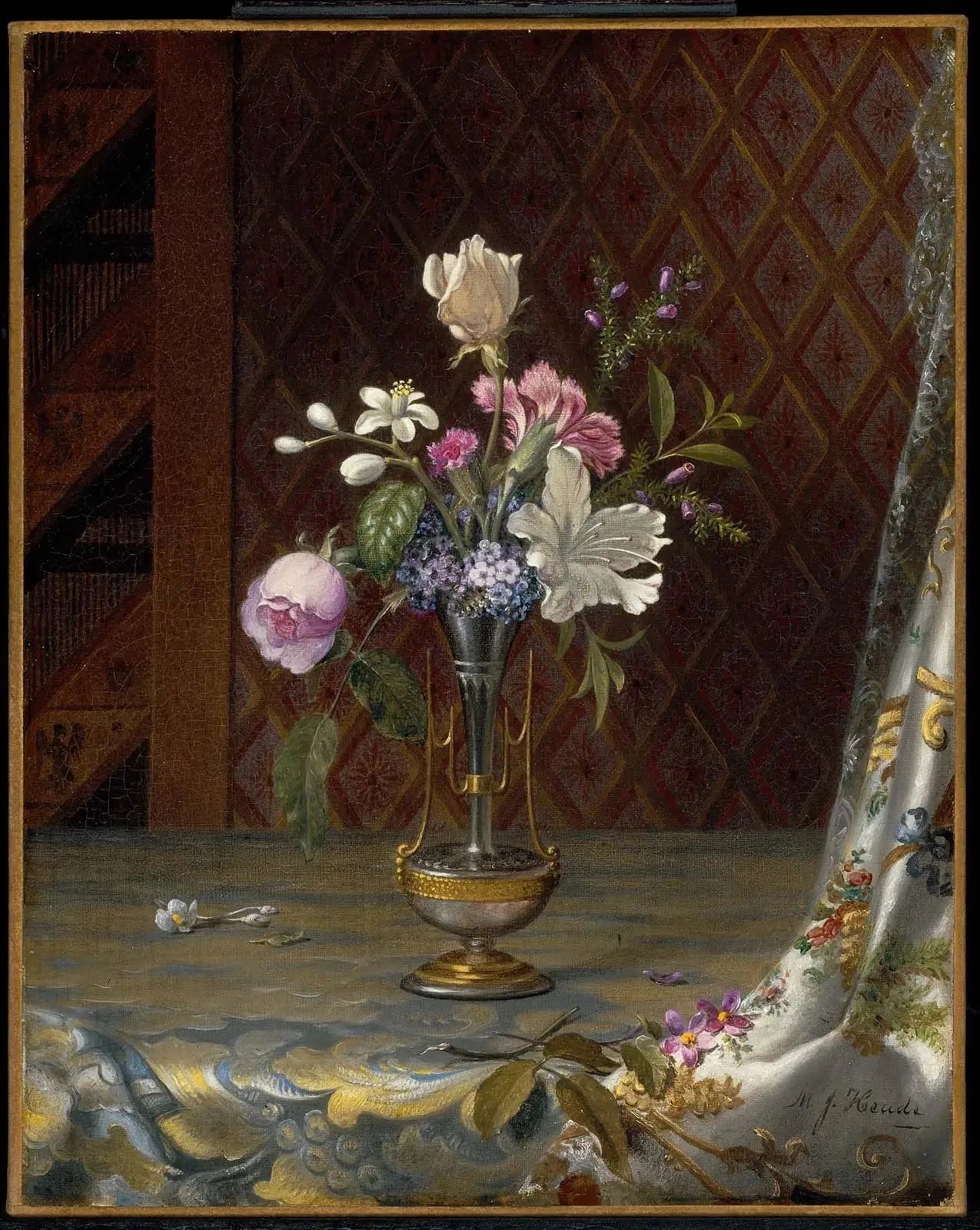 Vase de fleurs mélangées - Martin Johnson Heade image 1 reproduction de peinture à l’huile