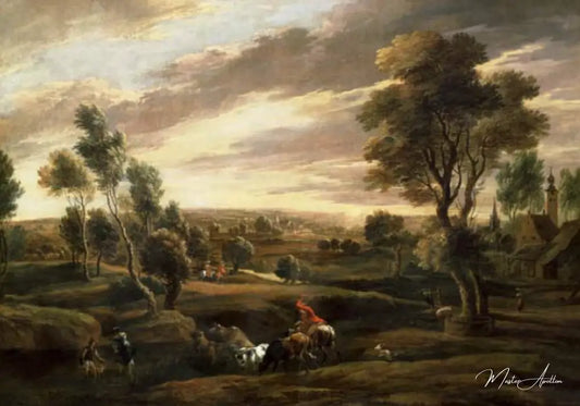 Vaste paysage boisé - Peter Paul Rubens - Reproductions de tableaux et peintures haut de gamme