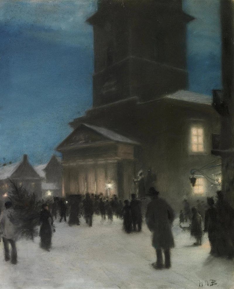 코펜하겐의 노트르담 교회(보르 프루르 교회) 앞 크리스마스 전날

Source:
Veille de Noël devant l'église Notre-Dame (Vor Frue Kirke) à Copenhague. - H. A. Brendekilde