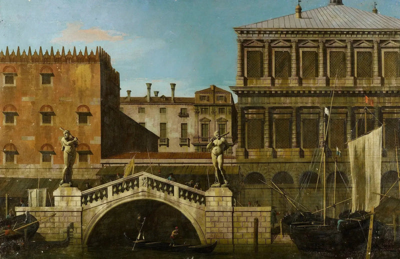 베니스: 제카와 곡물창고의 캡리치오, 페스카라 다리와 함께 - 카날레토

Source:
Venise : capriccio du Zecca et des greniers avec le Ponte della Pescaria - Canaletto