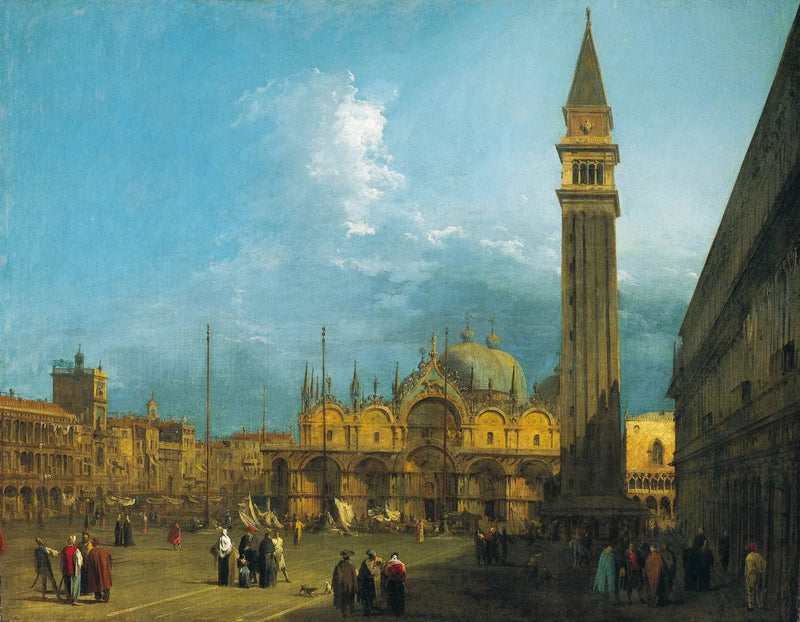 베네치아: 산 마르코 광장과 대성당, 종탑 - 카날레토

Source:
Venise : la place Saint-Marc avec la basilique et le campanile - Canaletto