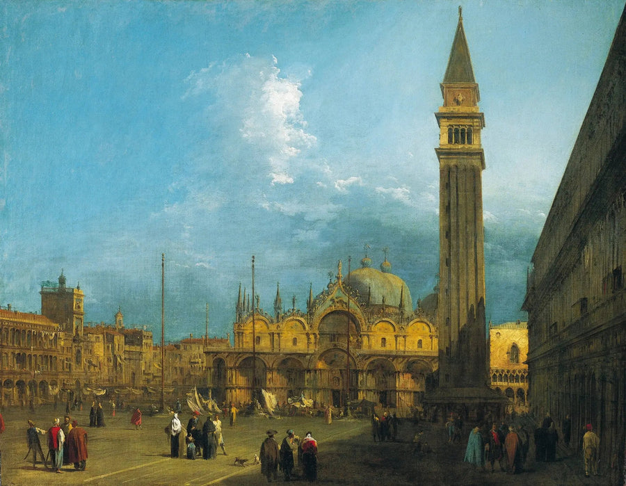 베네치아: 산 마르코 광장과 대성당, 종탑 - 카날레토

Source:
Venise : la place Saint-Marc avec la basilique et le campanile - Canaletto