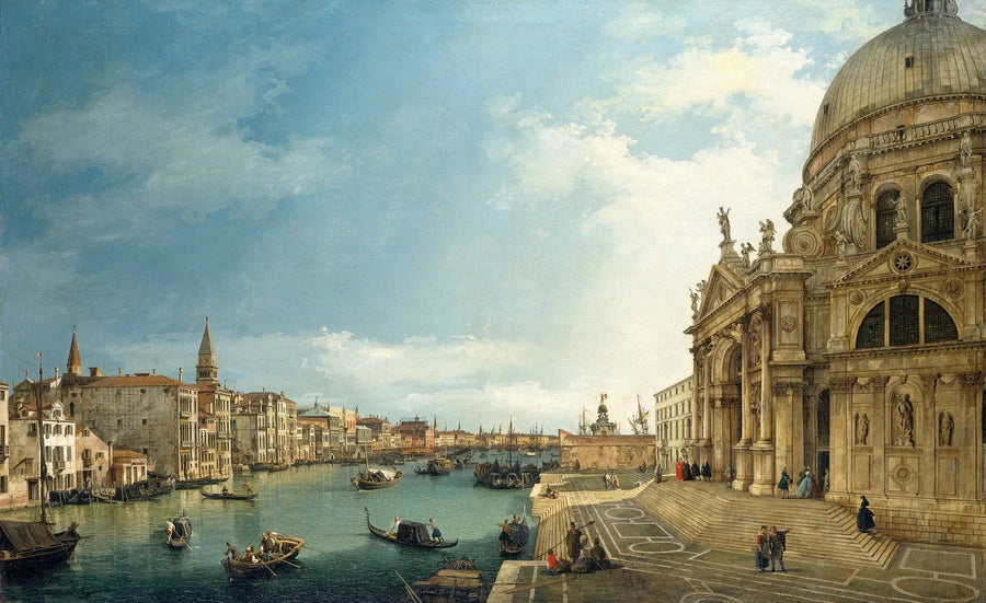 베니스: 산타 마리아 델라 살루테와 함께하는 대운하, 바시노 방향 - 카날레토

Source:
Venise : le Grand Canal avec Santa Maria della Salute, vers le bacino - Canaletto