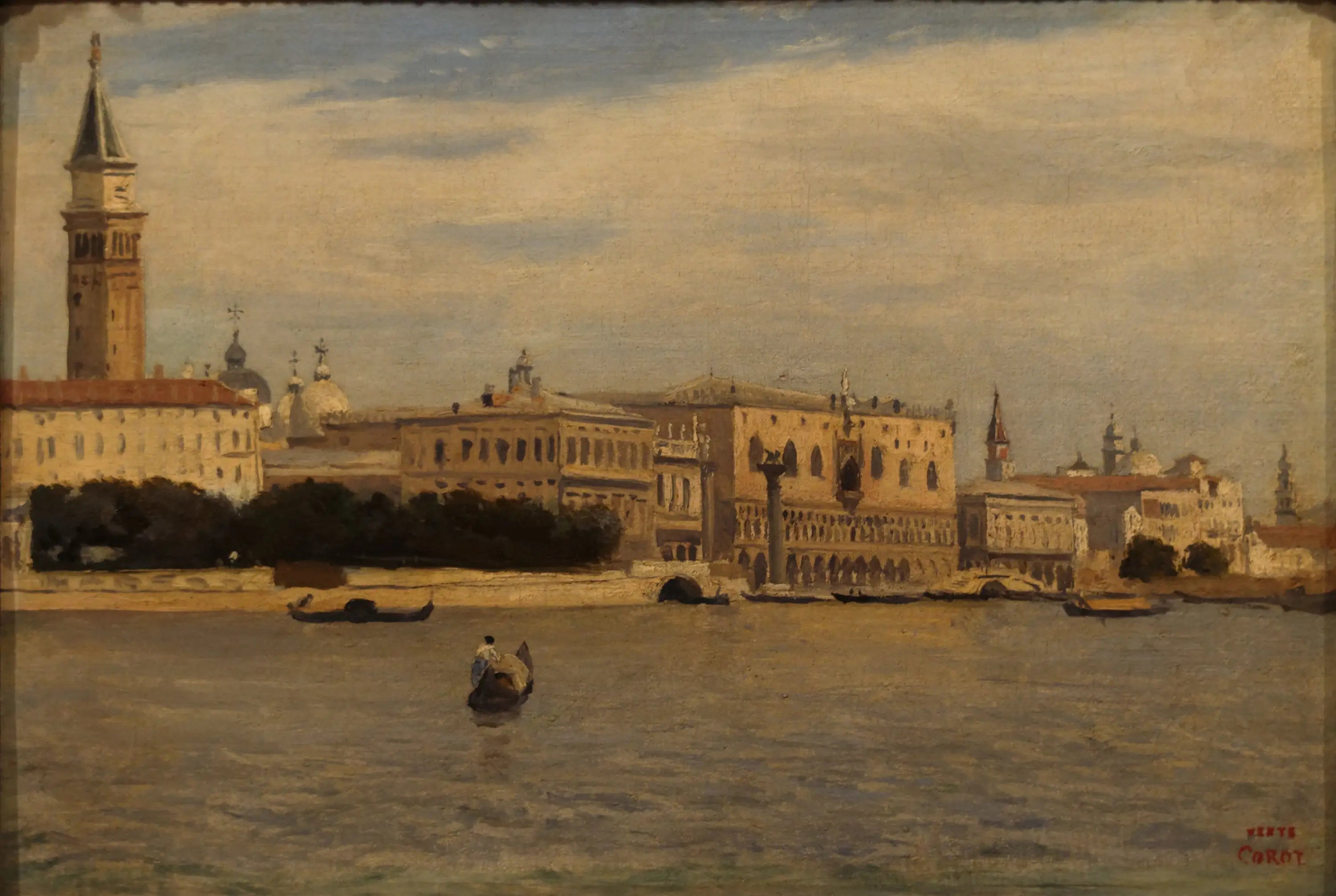 Venise les quais vus de la Douane de mer - Jean-Baptiste Camille Corot - Alpha Reproduction