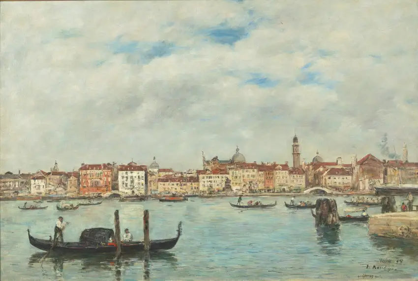 Venise. Quai des esclavons - Eugène Boudin image 1 tableau peint à l’huile sur toile