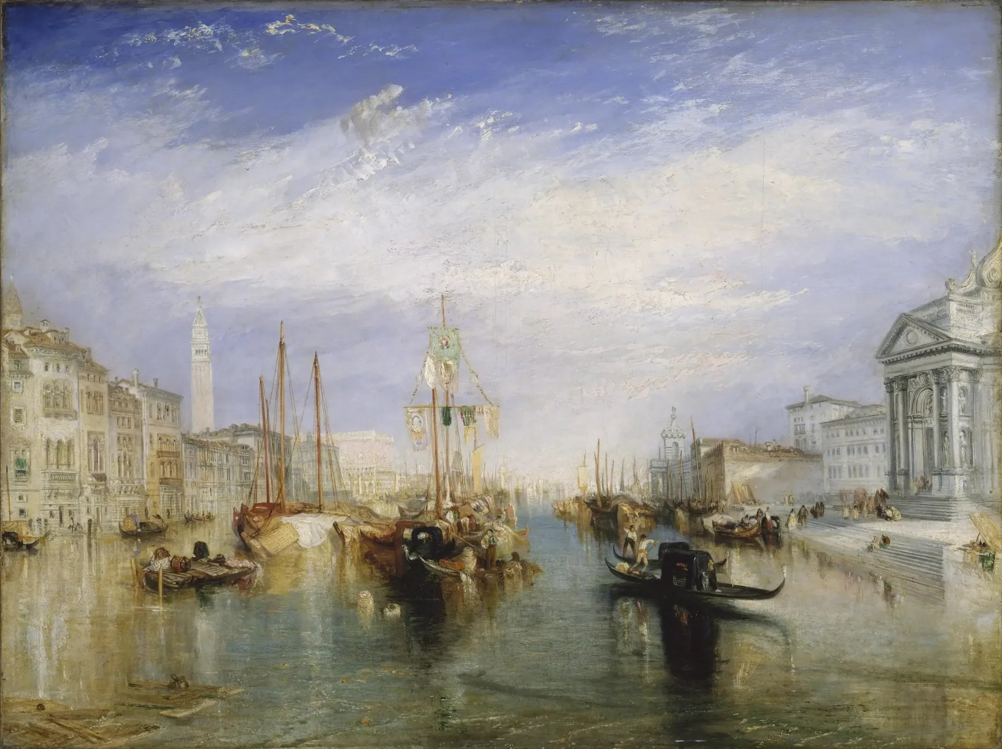 Venise, vue du porche de la Madonna della Salute - J. M. W. Turner image 1 copie peinte à la main à l’huile