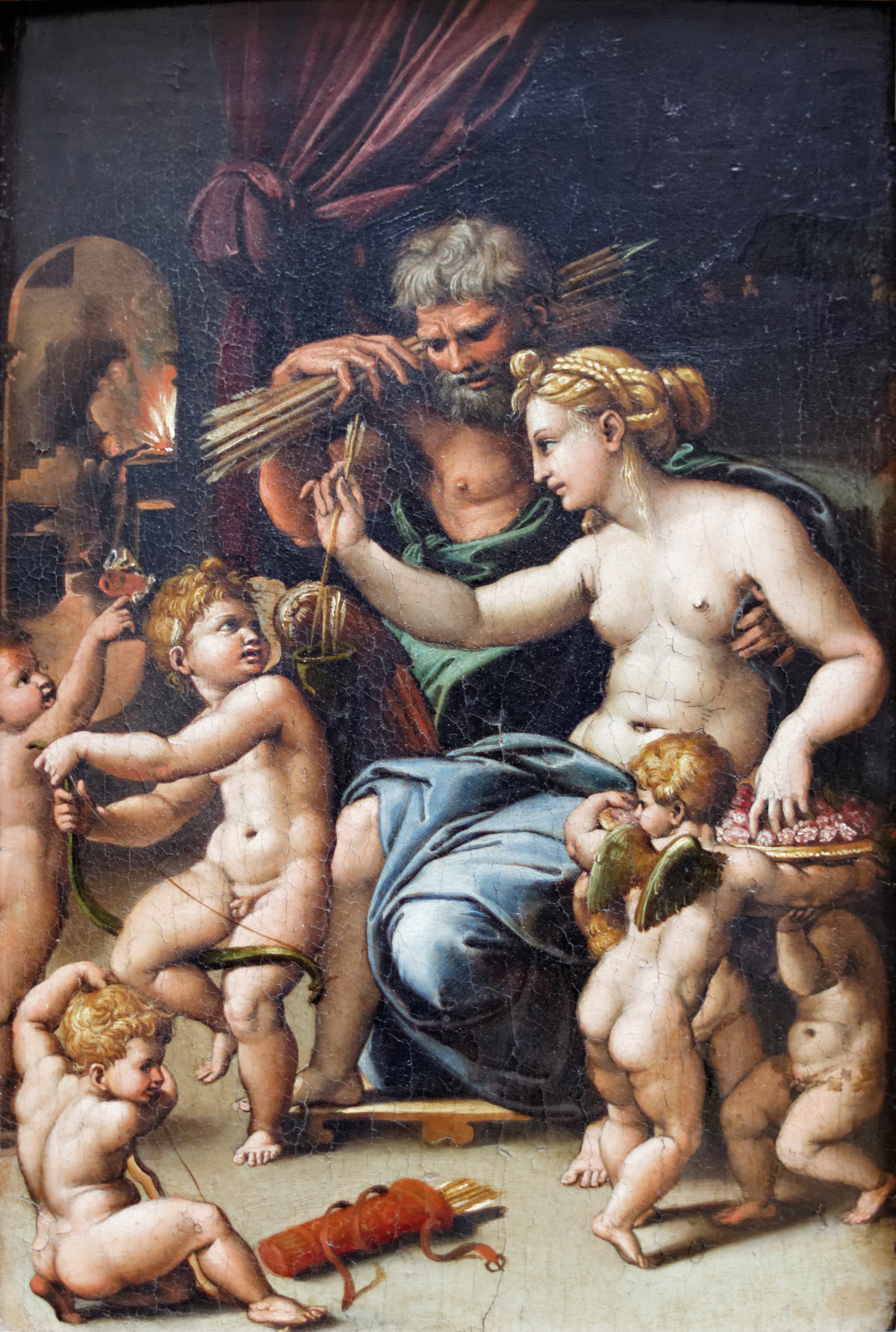 Vénus et Vulcain - Giulio Romano image 1 reproduction artisanale de tableau