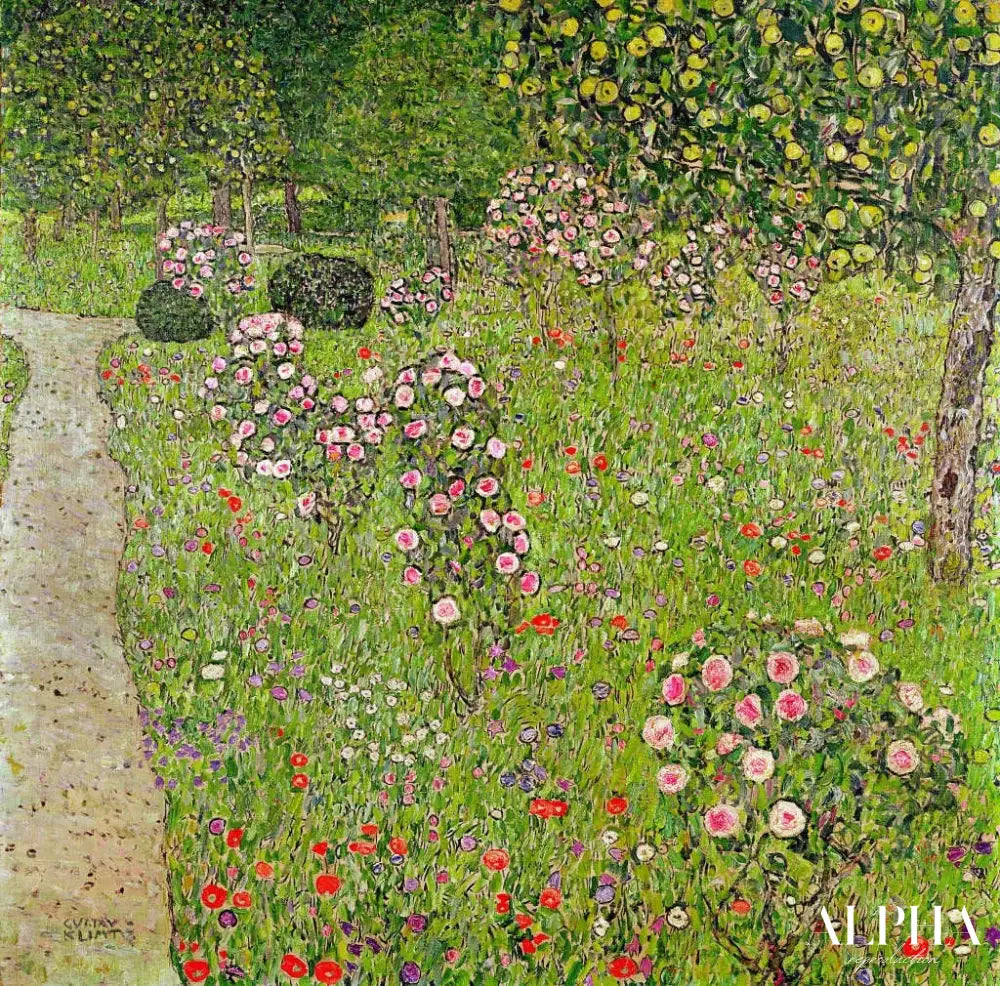 Verger avec des roses - Gustav Klimt - Reproductions de tableaux et peintures haut de gamme