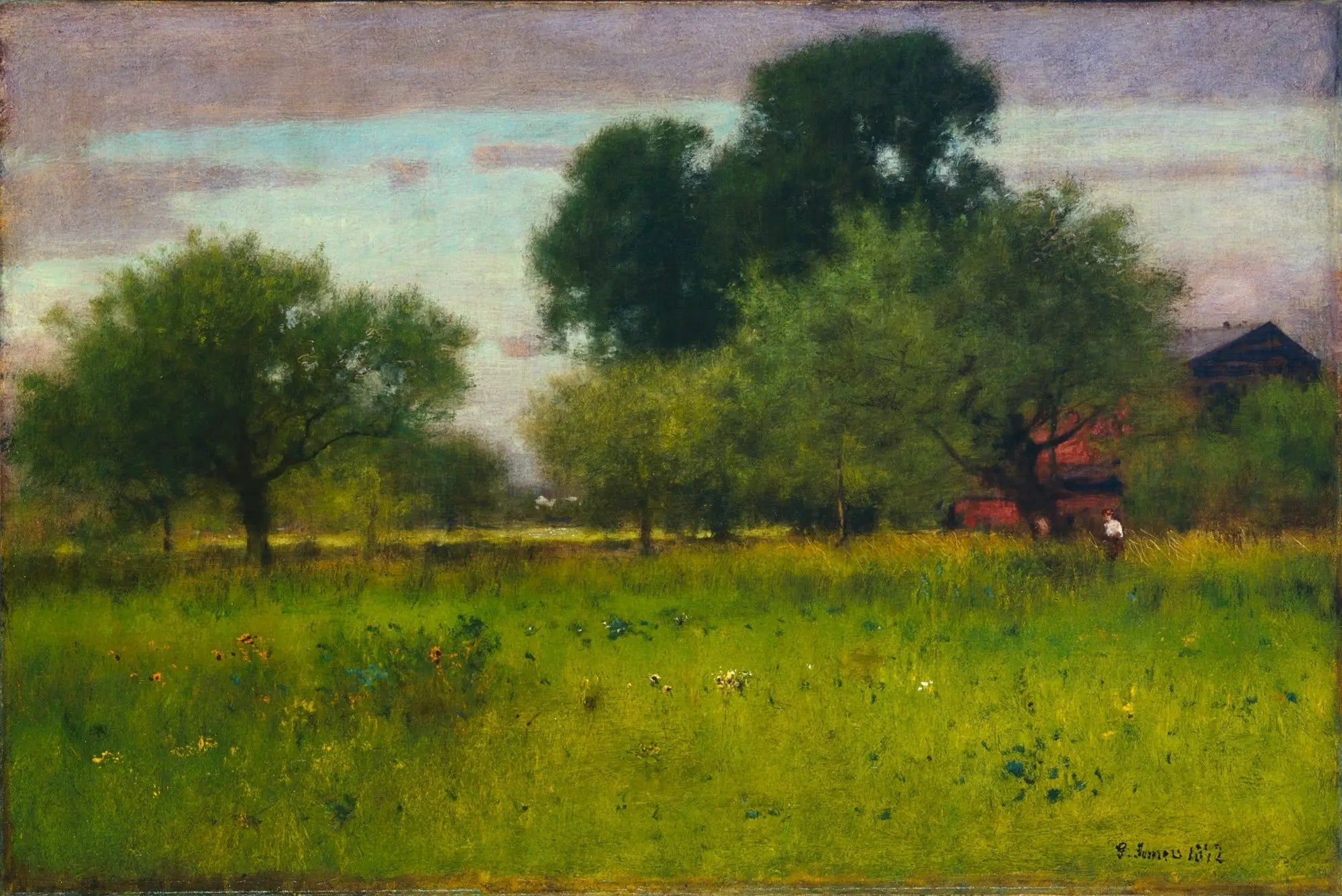 verger de pommiers - George Inness image 1 copie peinte à la main à l’huile