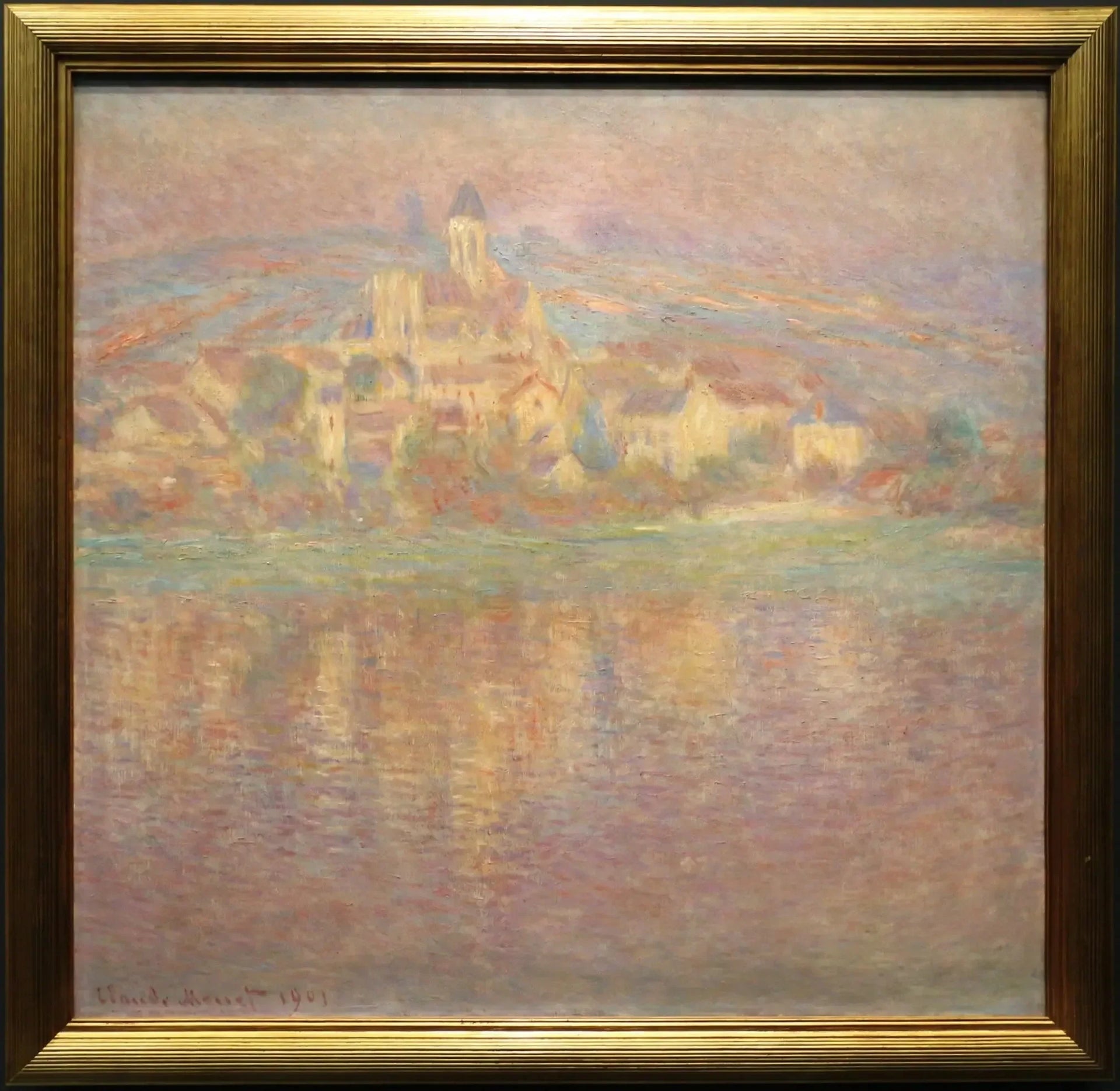 Vétheuil, soleil couchant - Claude Monet image 1 copie peinte à la main à l’huile