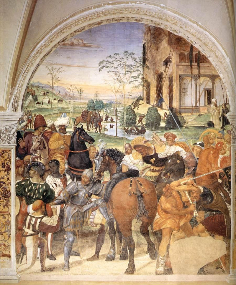 성 베네딕트의 생애, 장면 30: 베네딕트가 몬테카시노의 파괴를 예언하다 - Il Sodoma (Giovanni Antonio Bazzi)