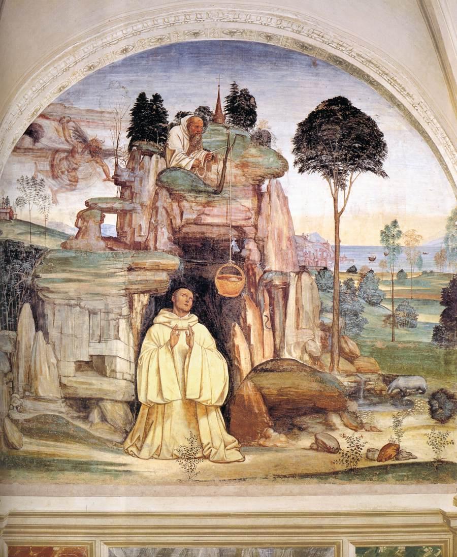 Vie de saint Benoît, Scène 5 Comment le démon brisa la clochette - Il Sodoma (Giovanni Antonio Bazzi) image 1 copie peinte à la main à l’huile