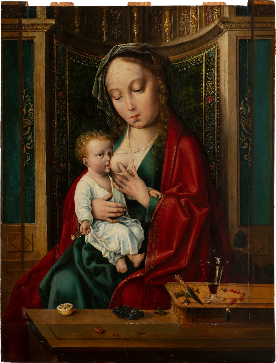 성모자상과 새끼 예수님이 있는 벽감 - Joos van Cleve