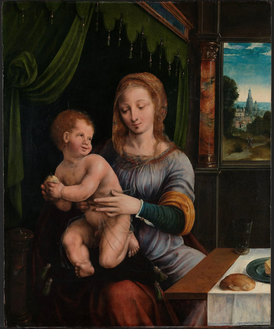 아기 예수와 성모 마리아 - Joos van Cleve
