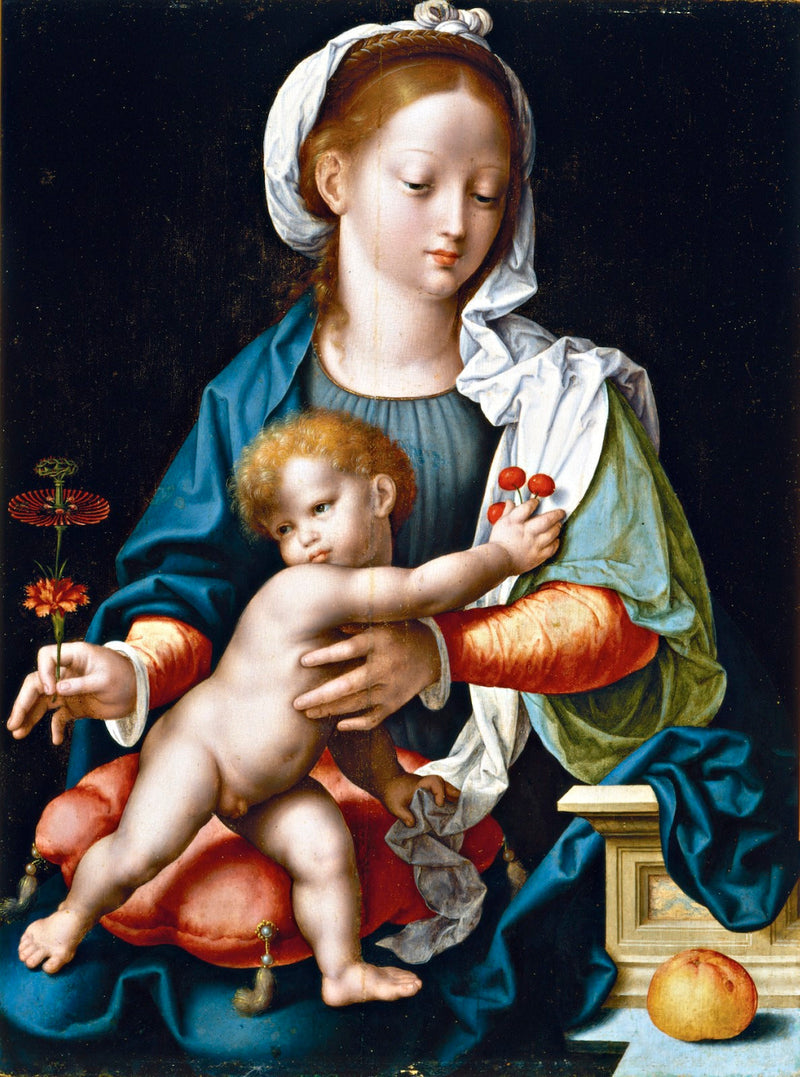 아기 예수와 성모 마리아 - Joos van Cleve