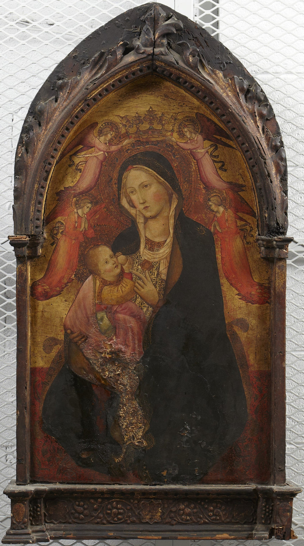 Vierge à l'Enfant, Quatre Anges - Agnolo Gaddi image 1 copie peinte à la main à l’huile