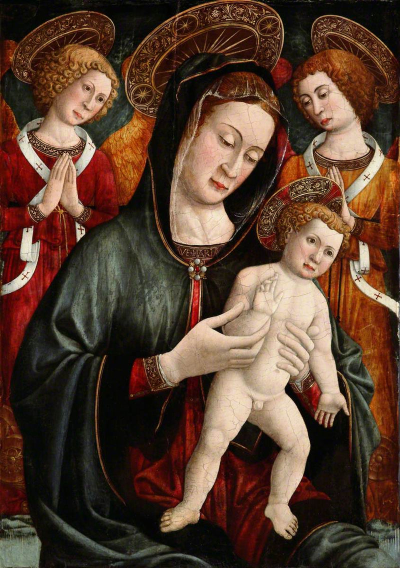 천사와 함께한 어린이 성모 - 지오반니 프란체스코 다 림니