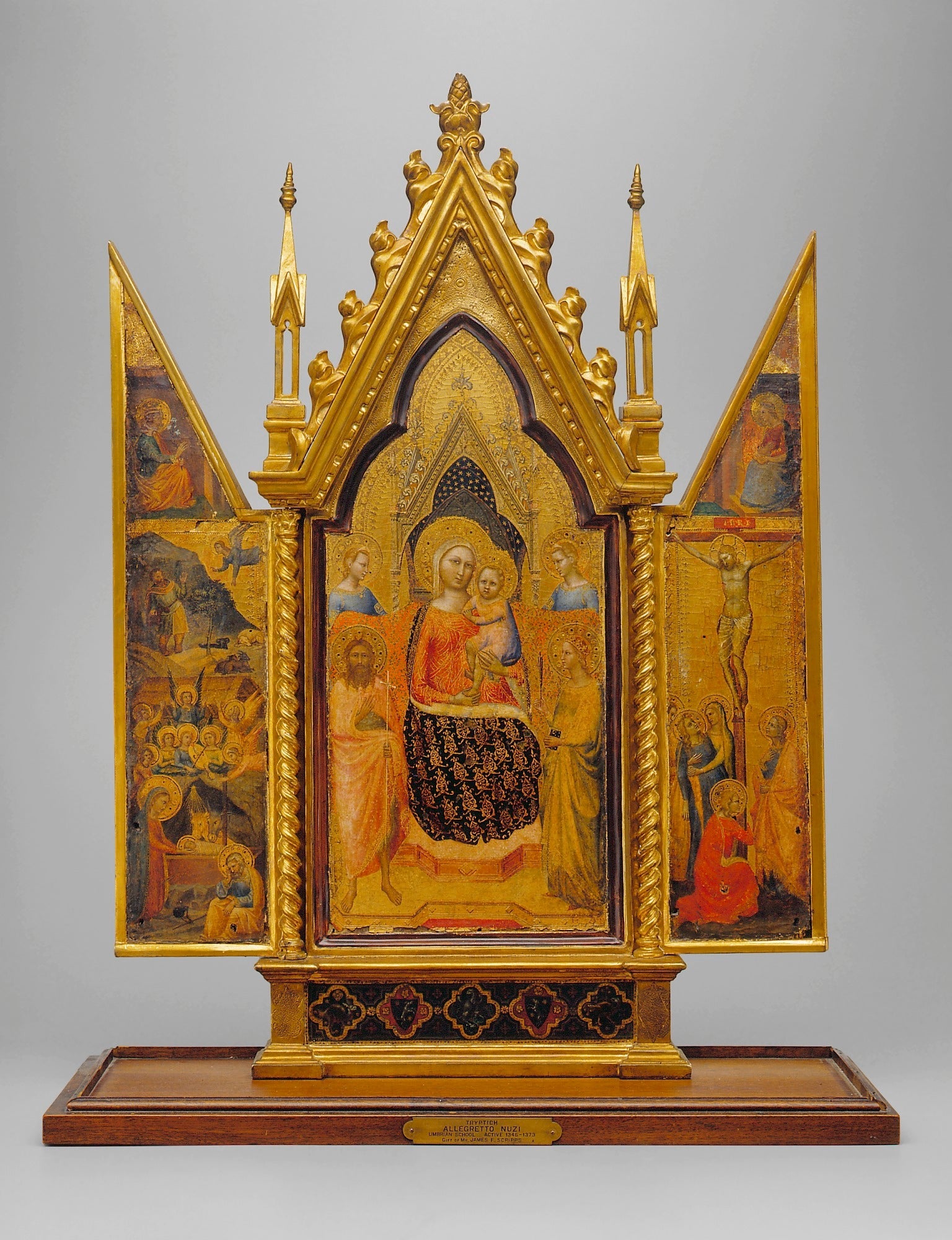 Vierge à l’Enfant avec des saints Crucifixion et Nativité - Allegretto Nuzi - Alpha Reproduction