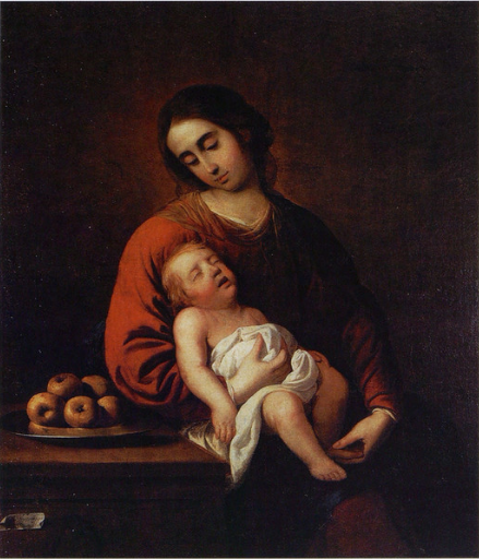 Vierge à l’Enfant Jésus endormi - Francisco de Zurbarán - Alpha Reproduction
