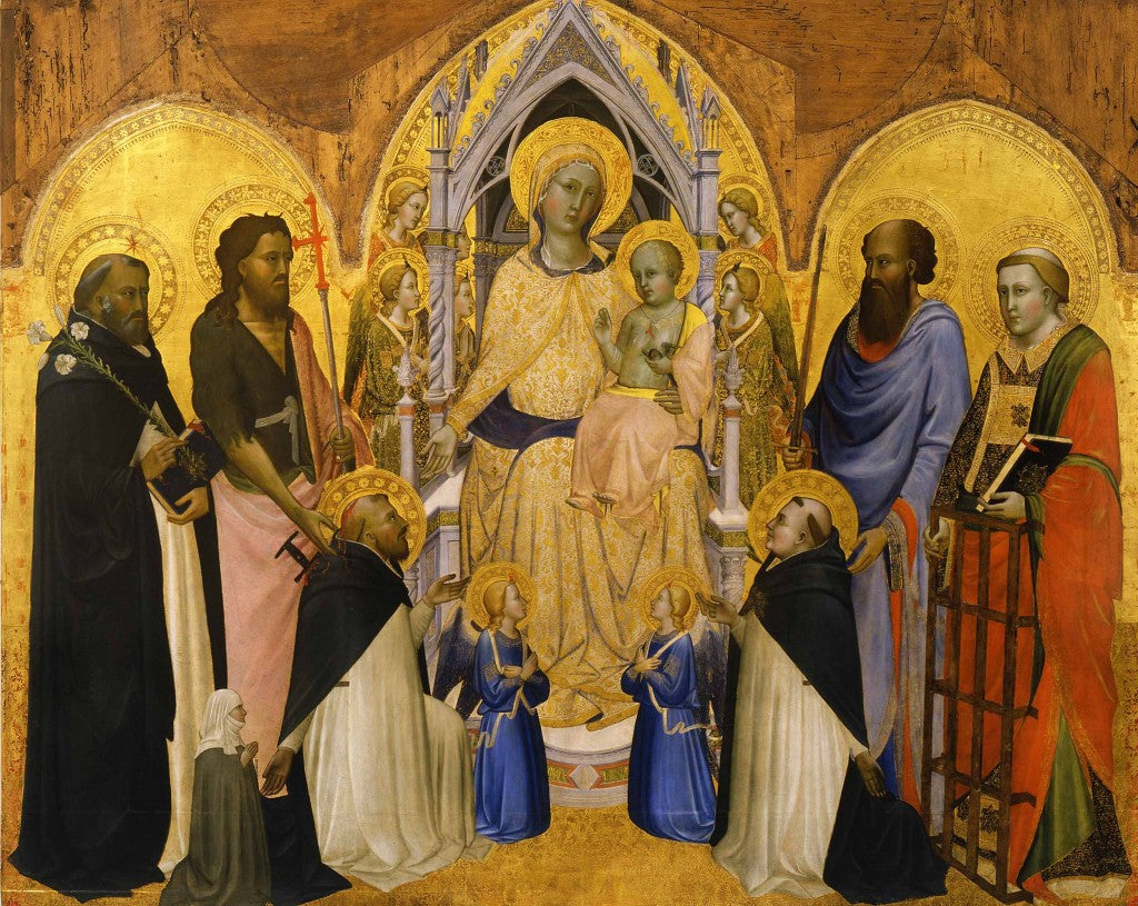 Vierge à l’Enfant trônant avec des saints - Agnolo Gaddi - Alpha Reproduction