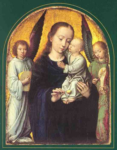 Vierge et Enfant avec deux anges musiciens - Gérard David - Alpha Reproduction