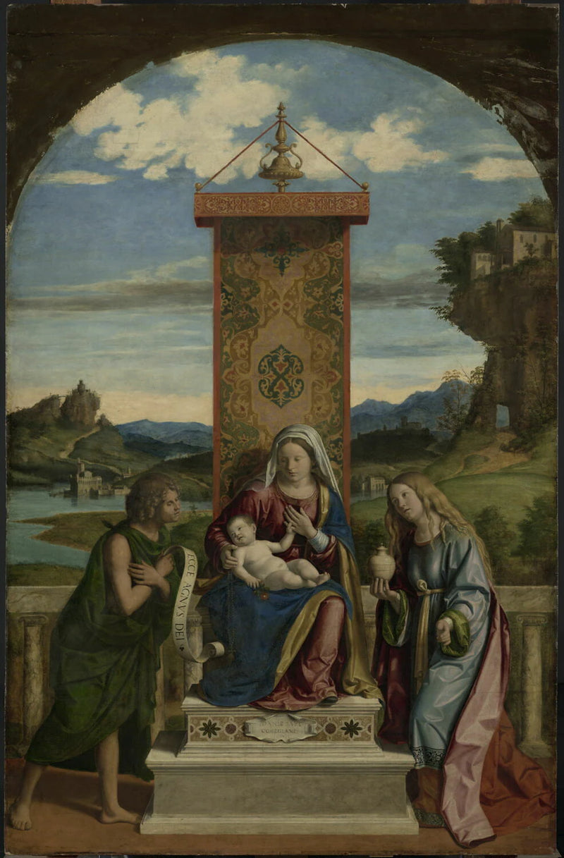 La Vierge et l'Enfant entre saint Jean-Baptiste et sainte Marie-Madeleine - Cima da Conegliano (Giovanni Battista Cima, dit)