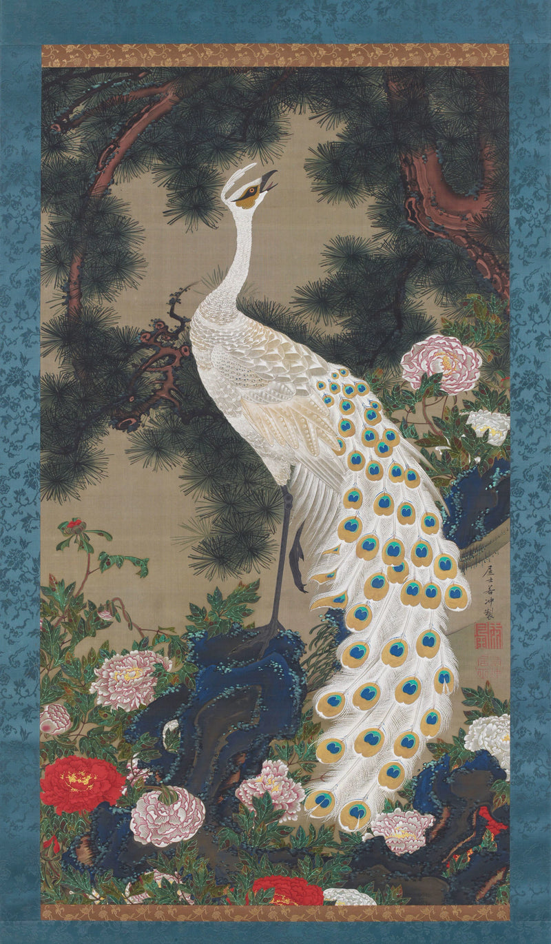 Vieux pin et paon - Itō Jakuchū