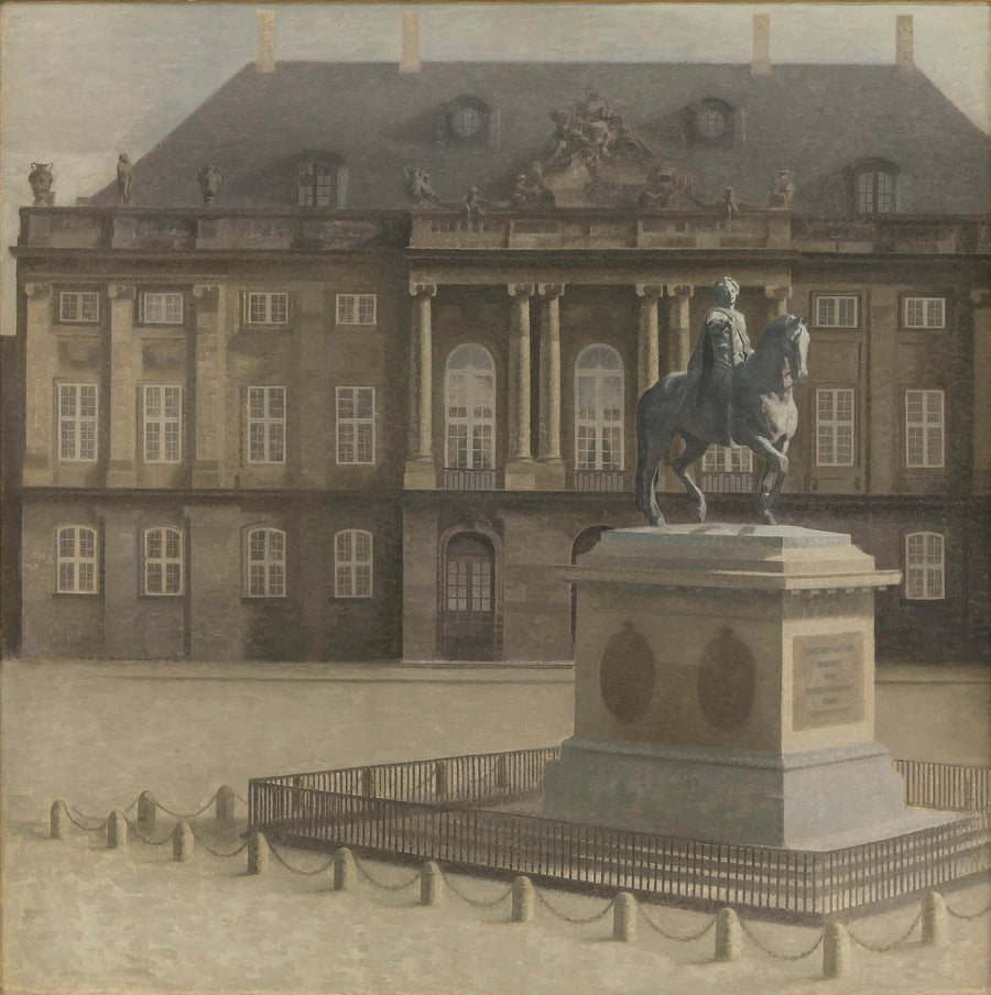 Place Amalienborg, peinture de Vilhelm Hammershøi