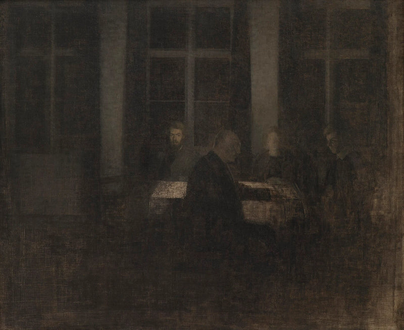 Soir dans le salon - Vilhelm Hammershøi