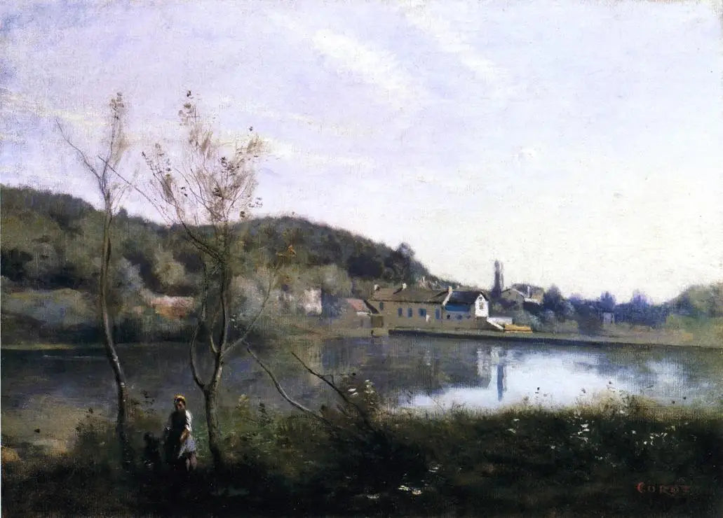 Ville-d’Avray le grand étang et ses villas - Jean-Baptiste Camille Corot - Alpha Reproduction