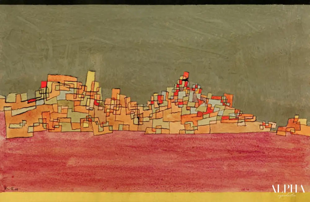 Ville de deux collines, 1927 - Paul Klee - Reproductions de tableaux et peintures haut de gamme