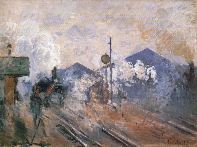 Saint-Lazare 역 W445 출구의 길 - Claude Monet