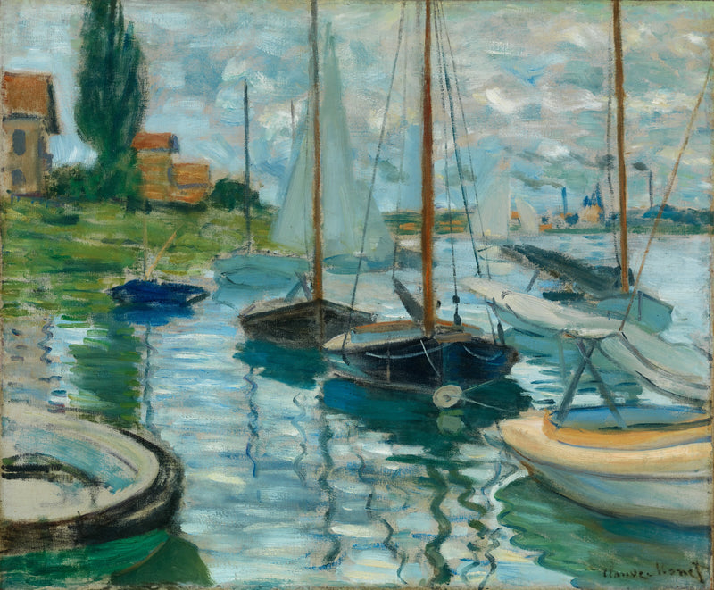 Petit-Gennevilliers W227의 센 강 범선 - Claude Monet