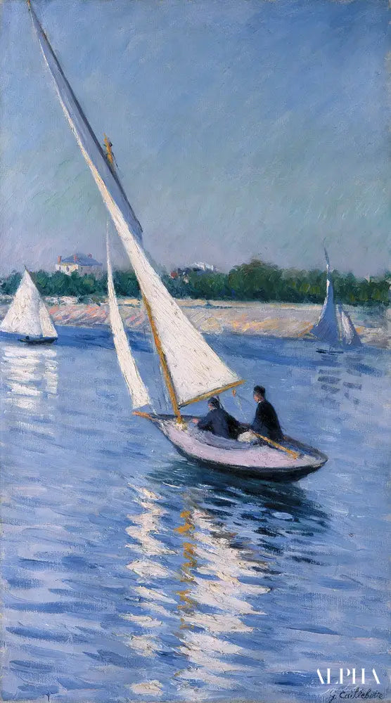 Voiliers sur la Seine à Argenteuil, 1893 - Caillebotte - Reproductions de tableaux et peintures haut de gamme