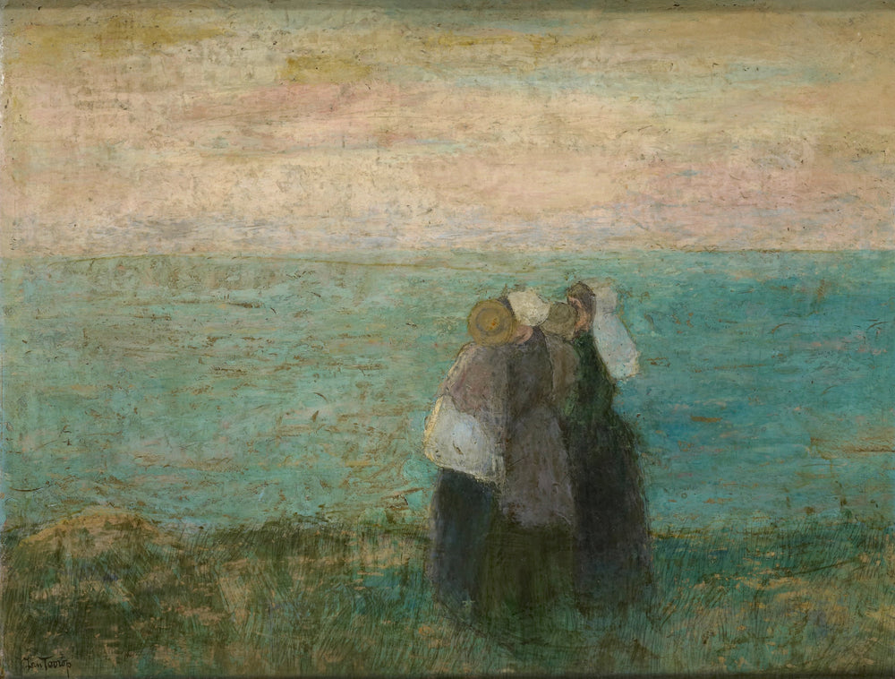 Vrouwen aan zee - Jan Toorop image 1 reproduction de peinture à l’huile