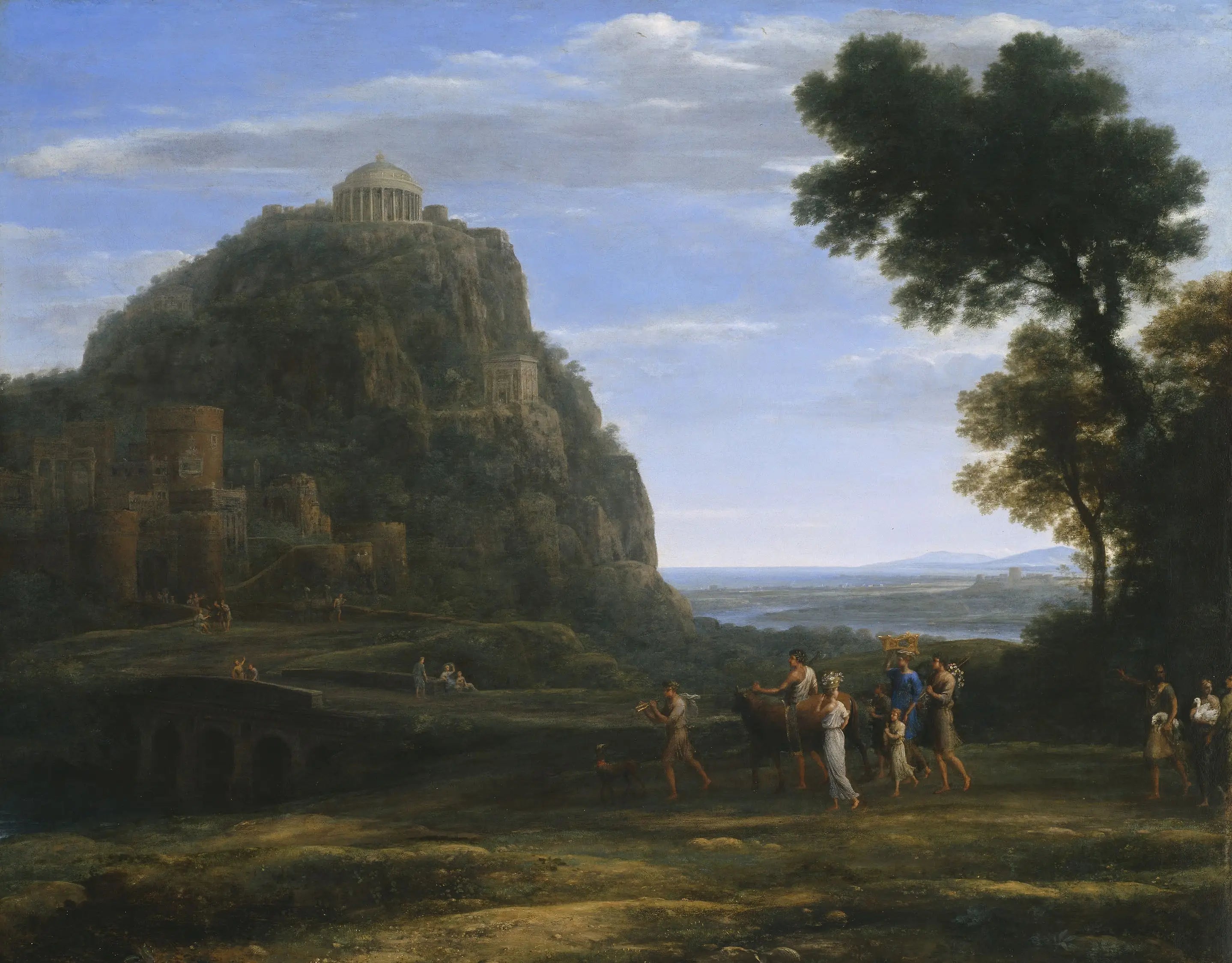 Vue de Delphes avec une procession - Claude Lorrain - Alpha Reproduction