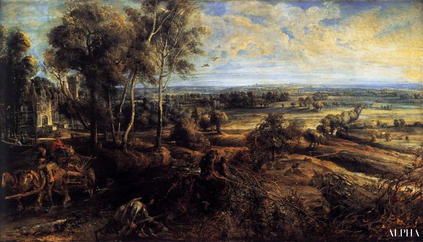 헤트 스틴의 이른 아침 풍경 - Peter Paul Rubens - 고급 그림 및 회화 복제본