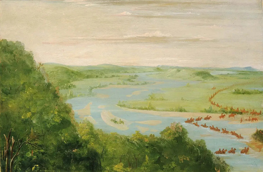 캐나다 강 전망, 드러군 교차로 - 조지 캐틀린

Source:
Vue de la rivière Canadienne, Dragoons Crossing - George Catlin