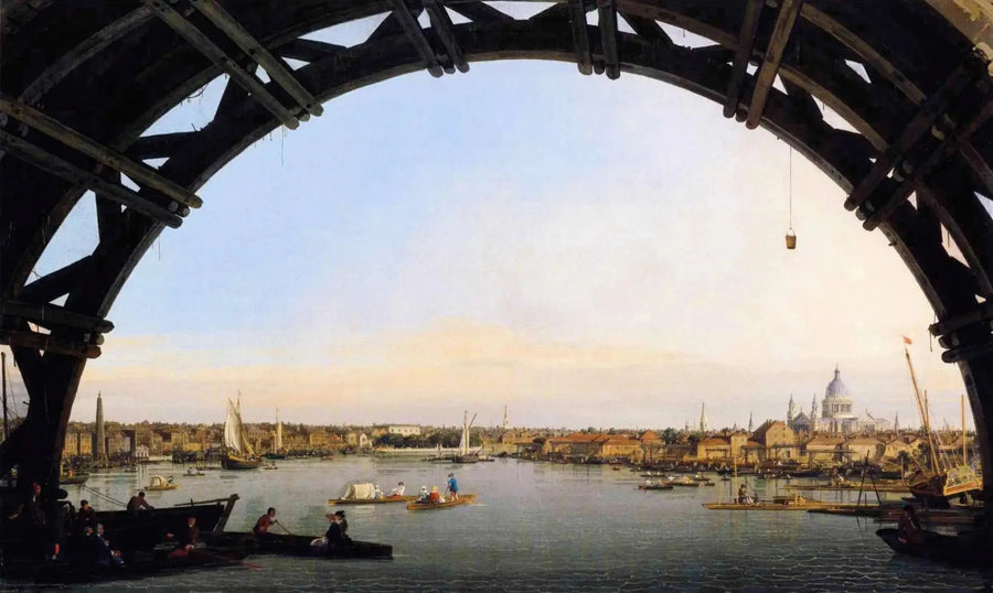 웨스트민스터 다리의 아치 아래에서 본 템스 강과 시티 - 카날레토

Source:
Vue de la Tamise et de la City sous un arc de Westminster Bridge - Canaletto