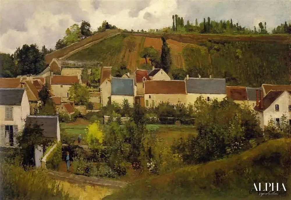 Vue de l'Hermitage, collines de Jallais, Pontoise - Camille Pissarro - Reproductions de tableaux et peintures haut de gamme