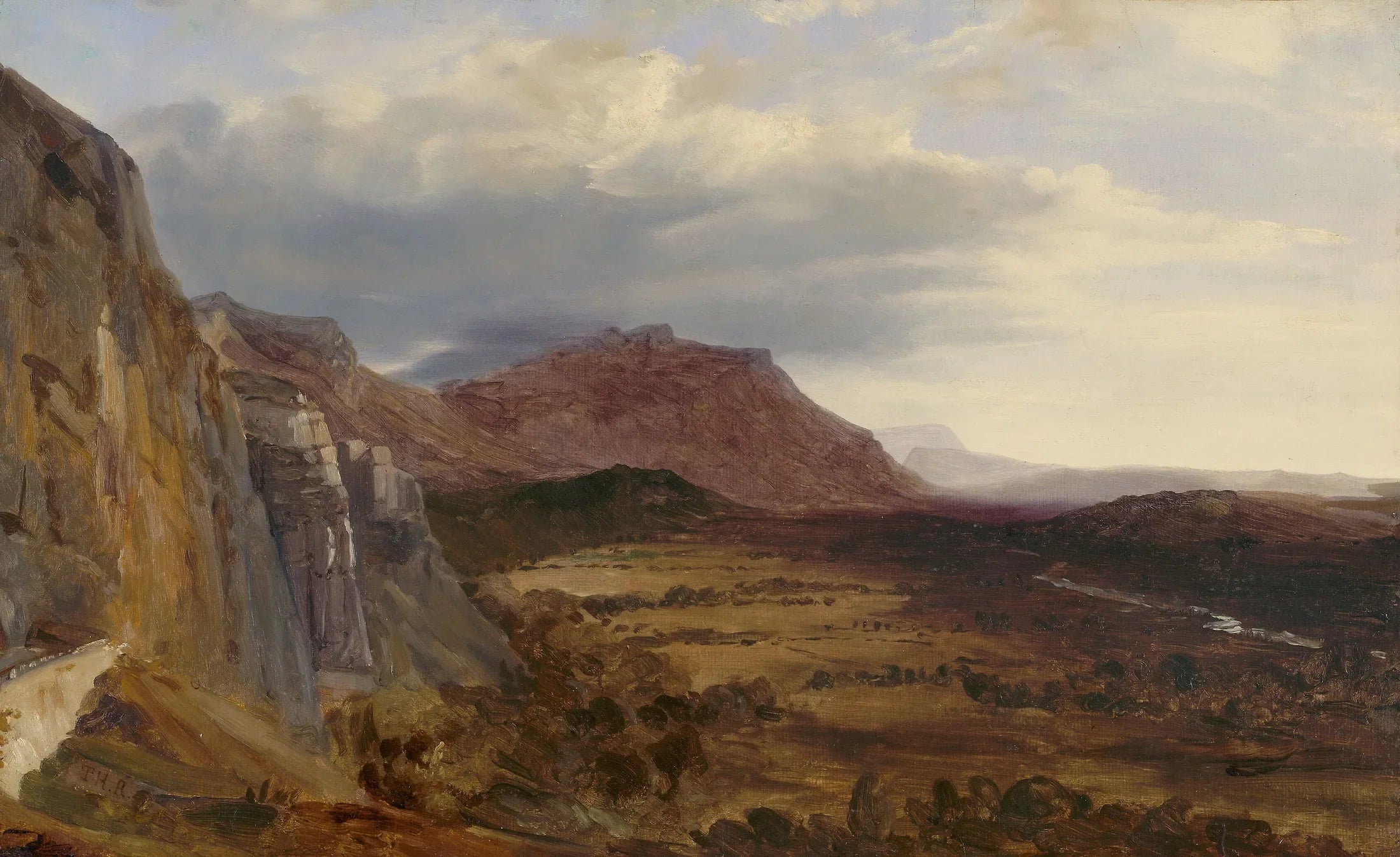 Vue de Salève, près de Genève - Théodore Rousseau image 1 copie de tableau peinte à la main