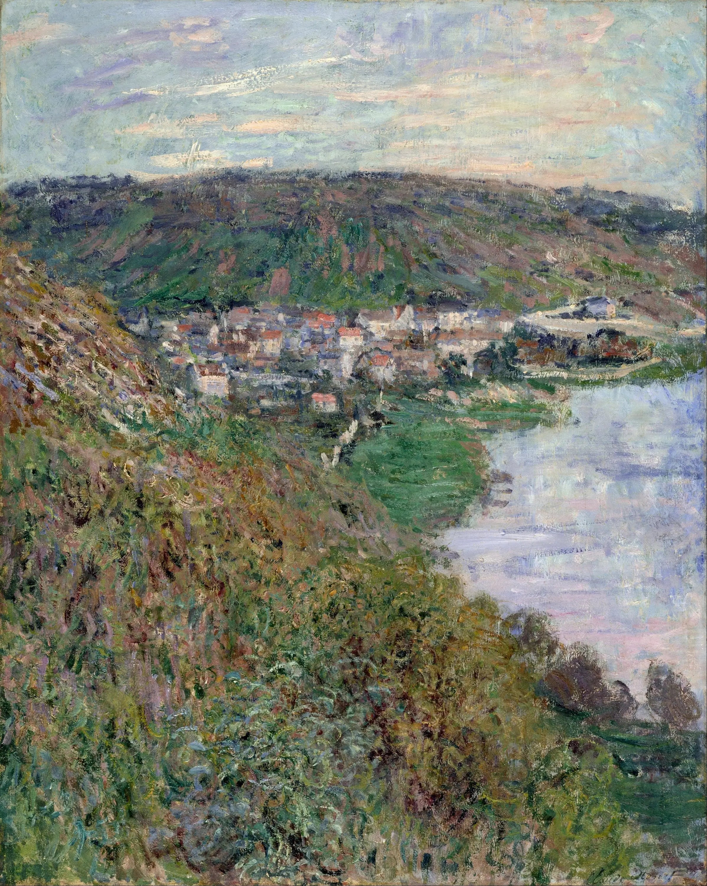 Reproduction du tableau « Vue de Vétheuil - Claude Monet » par Alpha Reproduction en peinture à l’huile