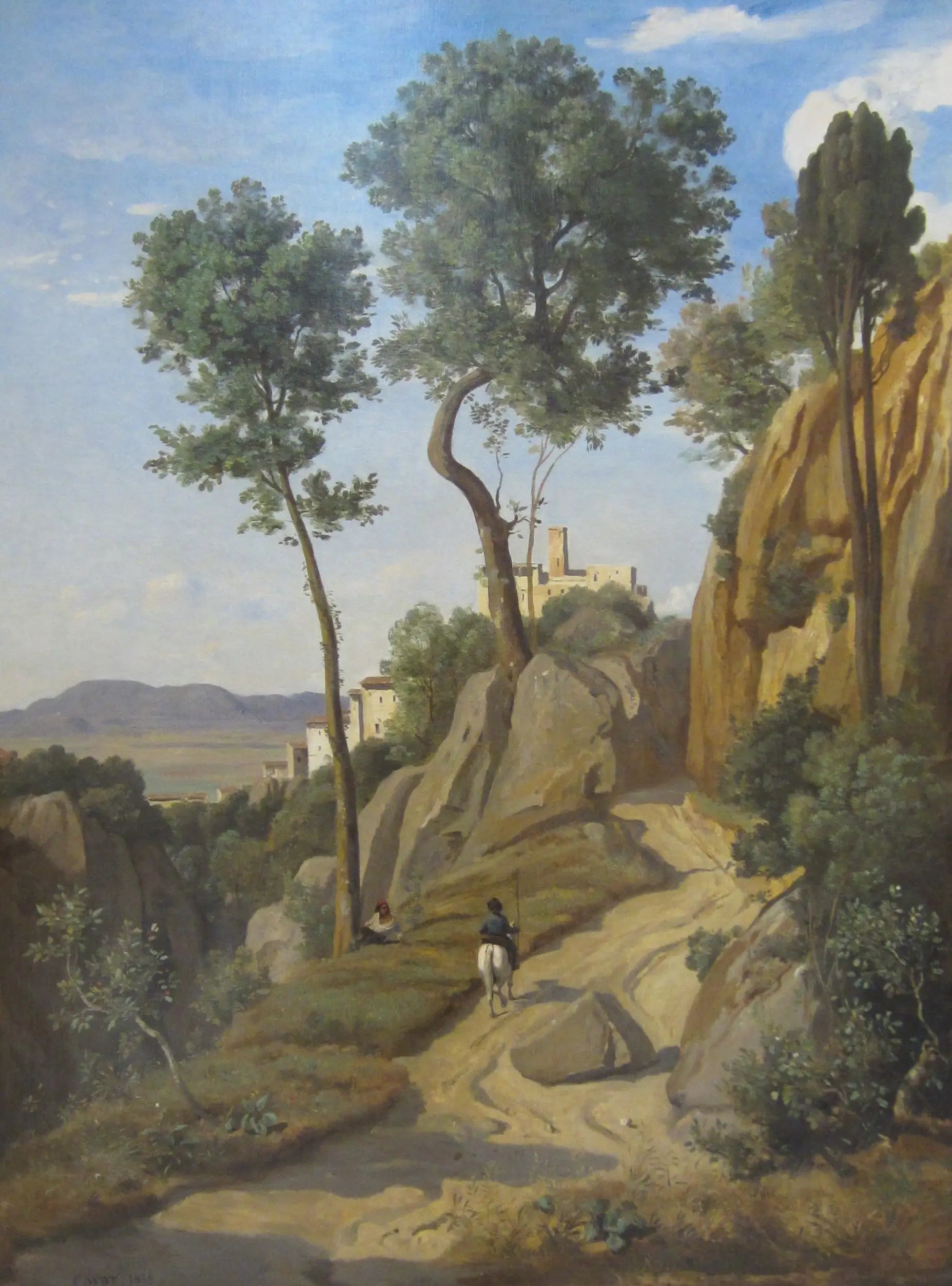 Vue de Volterra - Jean-Baptiste Camille Corot - Alpha Reproduction
