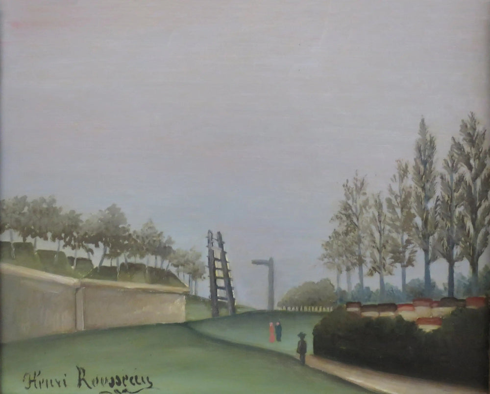 Vue des fortifications à gauche de la porte de Vanves - Henri Rousseau image 1 reproduction de peinture à l’huile