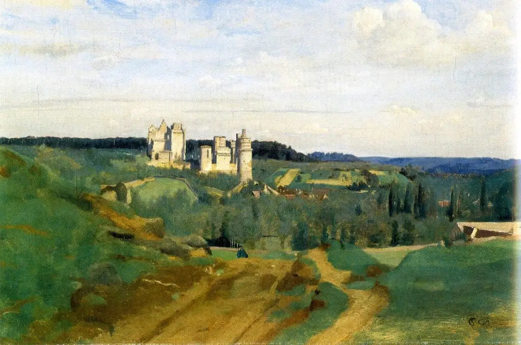 Vue du château de Pierrefonds - Jean-Baptiste Camille Corot - Alpha Reproduction