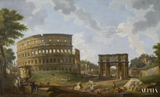 Vue du Colisée - Giovanni Paolo Panini - Reproductions de tableaux et peintures haut de gamme