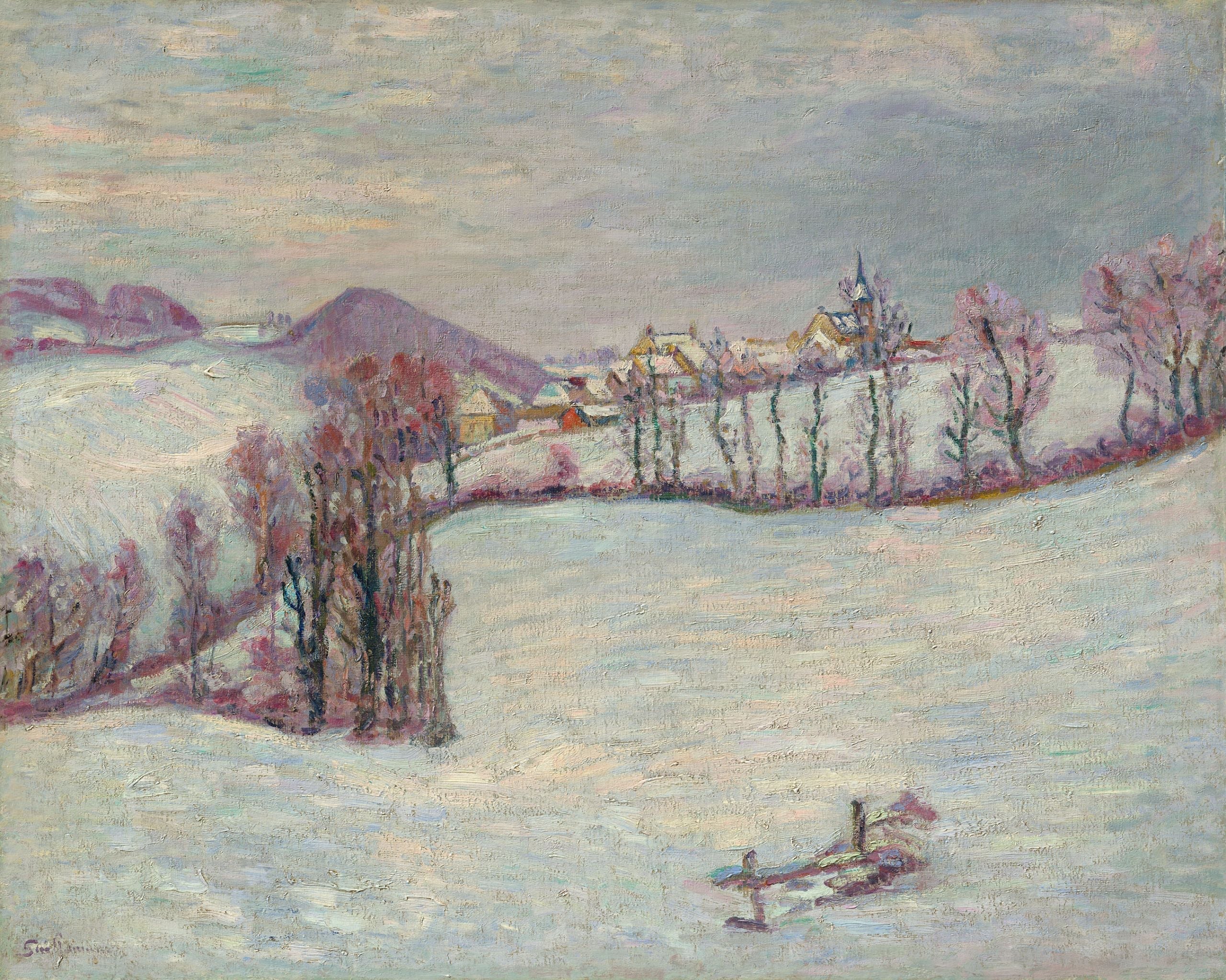 Vue du Puy de Dôme - Armand Guillaumin image 1 reproduction artisanale de tableau