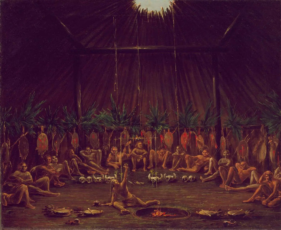 메디슨 로지 내부 전망, 만단 O-kee-pa 의식 - 조지 캐틀린

Source:
Vue intérieure du Medicine Lodge, cérémonie Mandan O-kee-pa - George Catlin