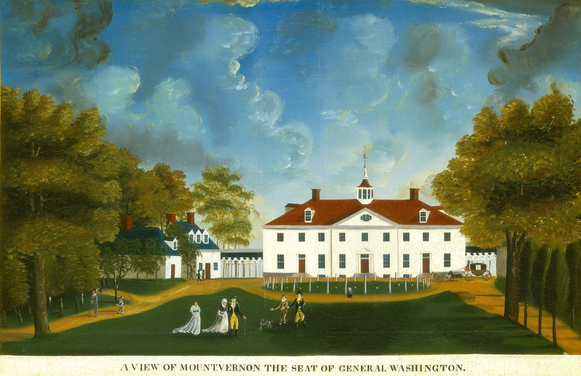 Une vue du mont Vernon - American 18th Century